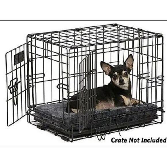 18L-Inch Gray Dog Bed or Cat Bed w/ Comfortable Bolster | Ideal for "Small” Dog - Picture 3 of 5